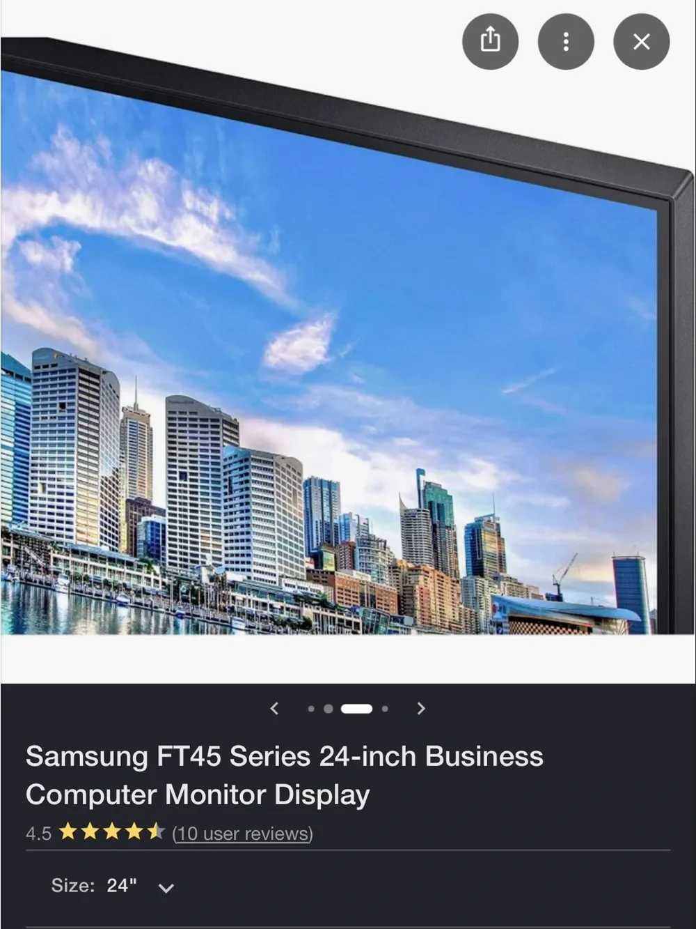 Samsung 24-inch Professional Monitor in Black